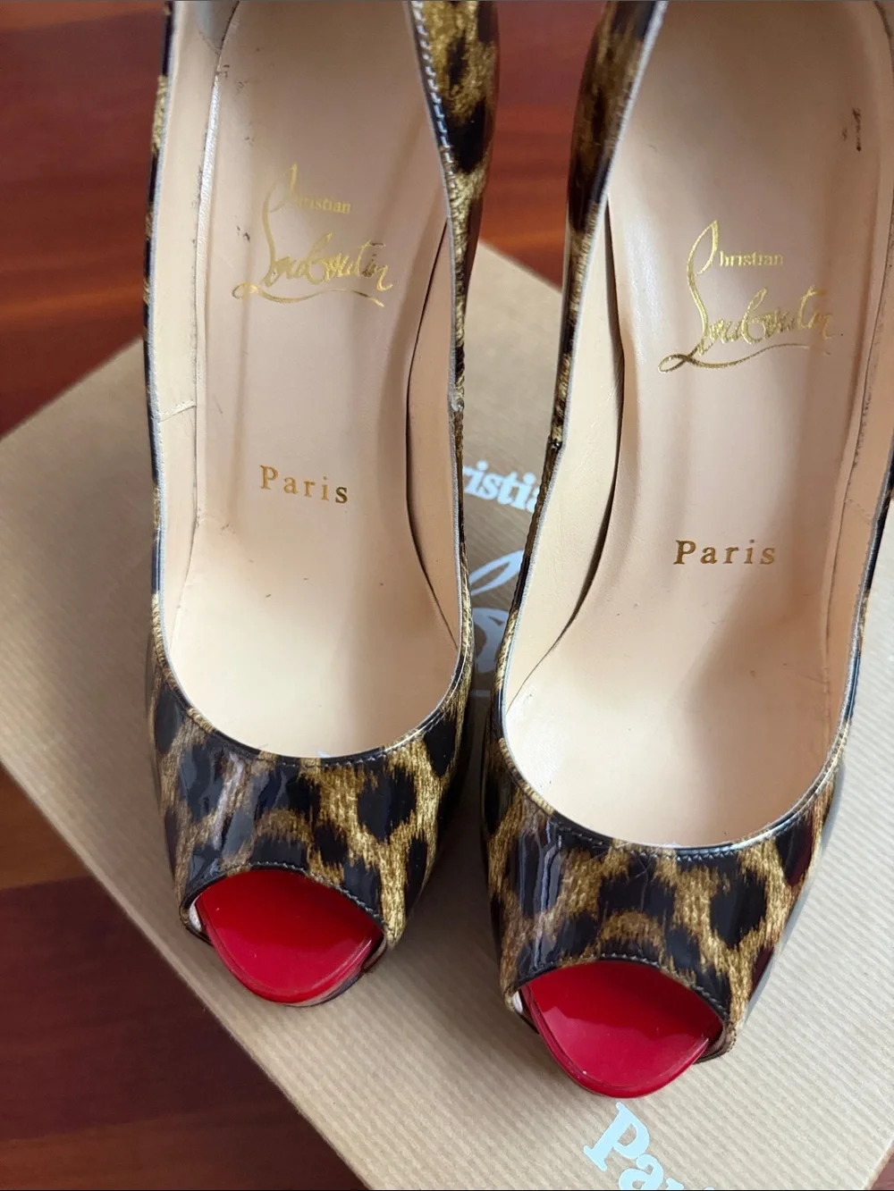 Christian Louboutin Leopard Prive 120 Patent